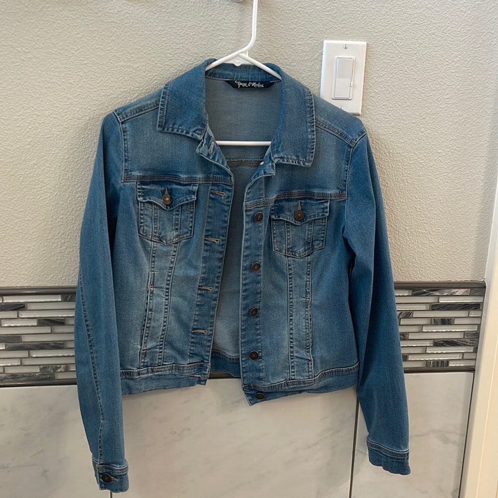 Young and modern light blue Jean jacket